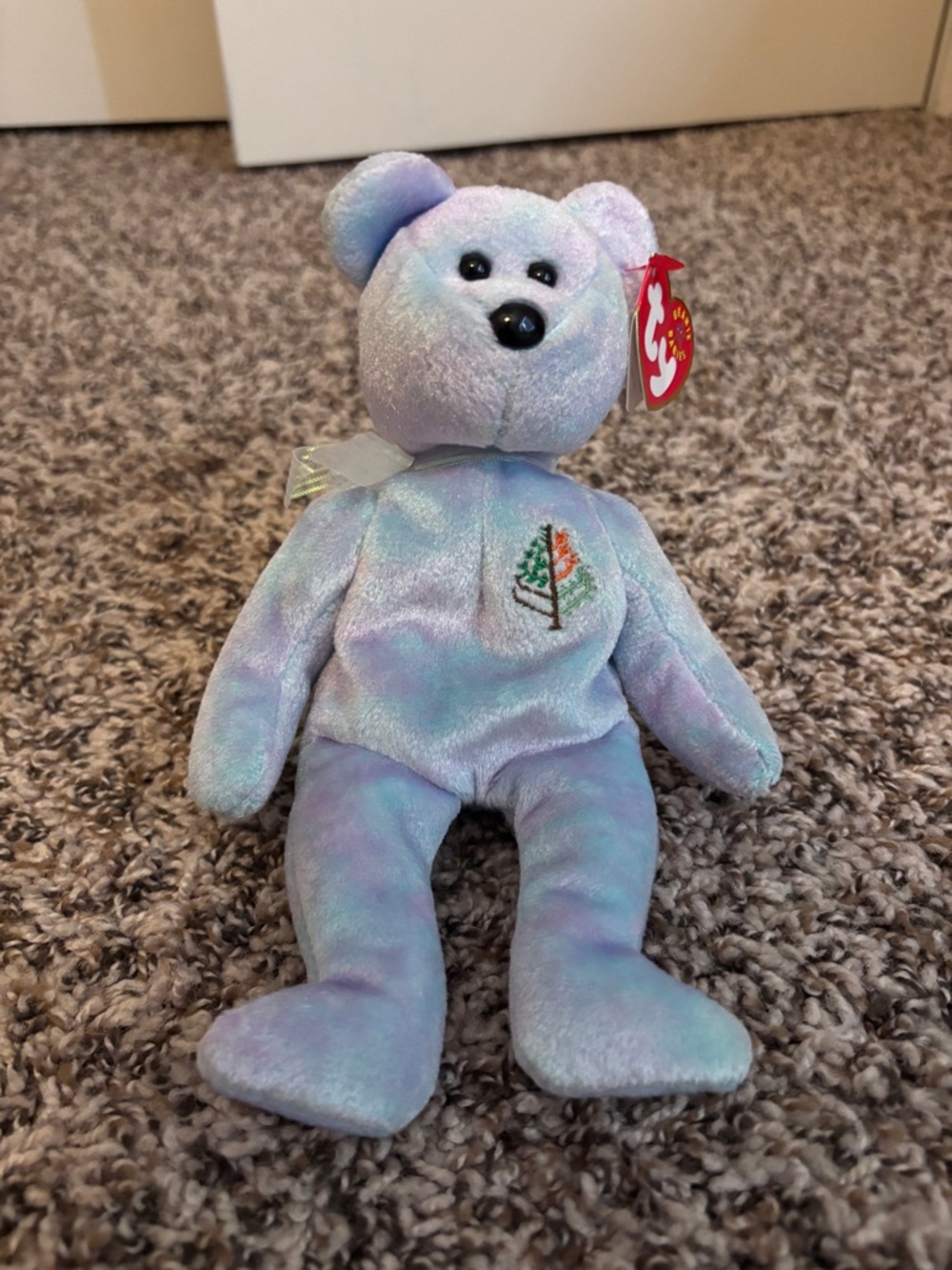 Four Seasons Palm Beach Ty Pastel Iridescent Blue Plush Bear